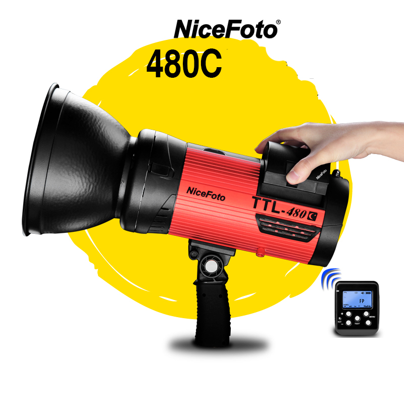 NiceFoto TTL-480C 캐논 카메라에 대 한 송신기와 400W TTL 2.4G 무선 GN68 HSS 1/8000S 스튜디오 플래시 고속 Speedlite